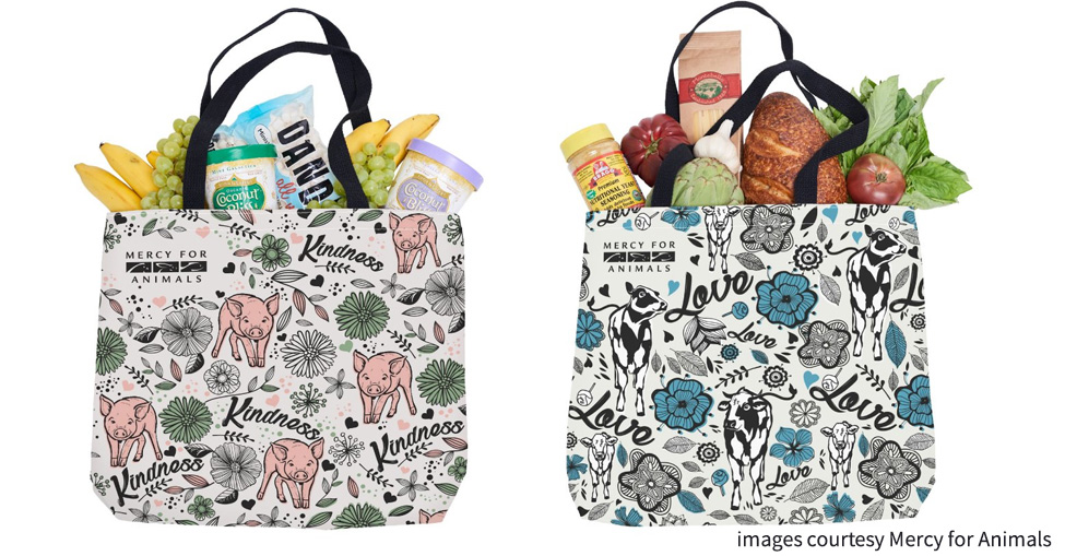 reusable shopping bag vegan