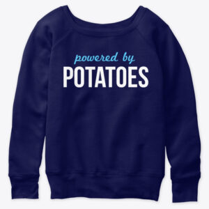 vegan sweatshirt powered by potatoes