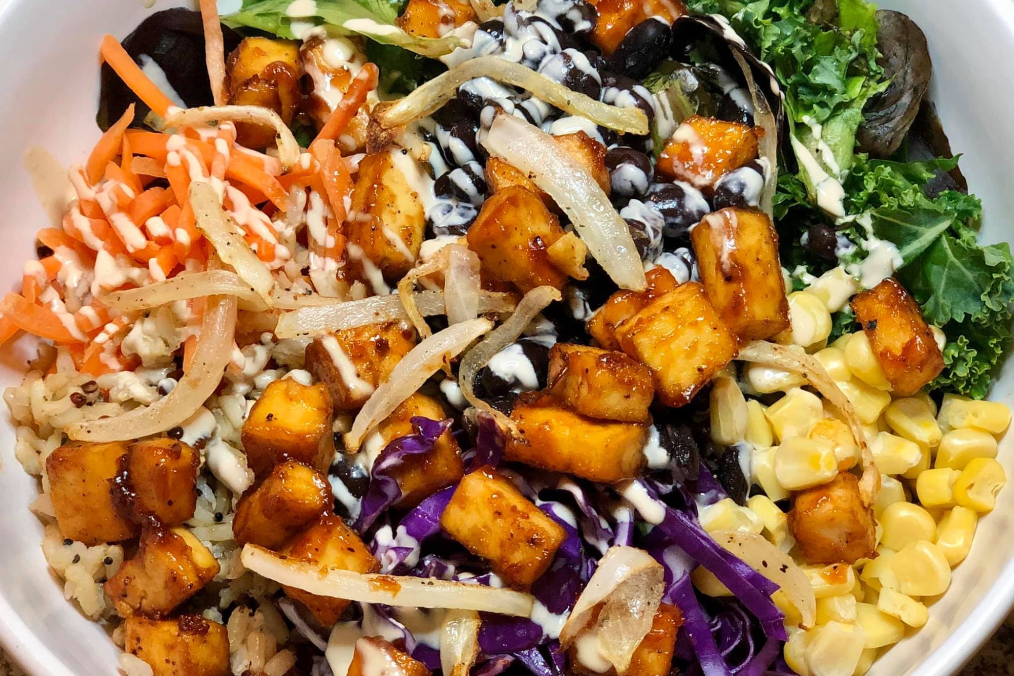 BBQ Tofu Buddha Bowl